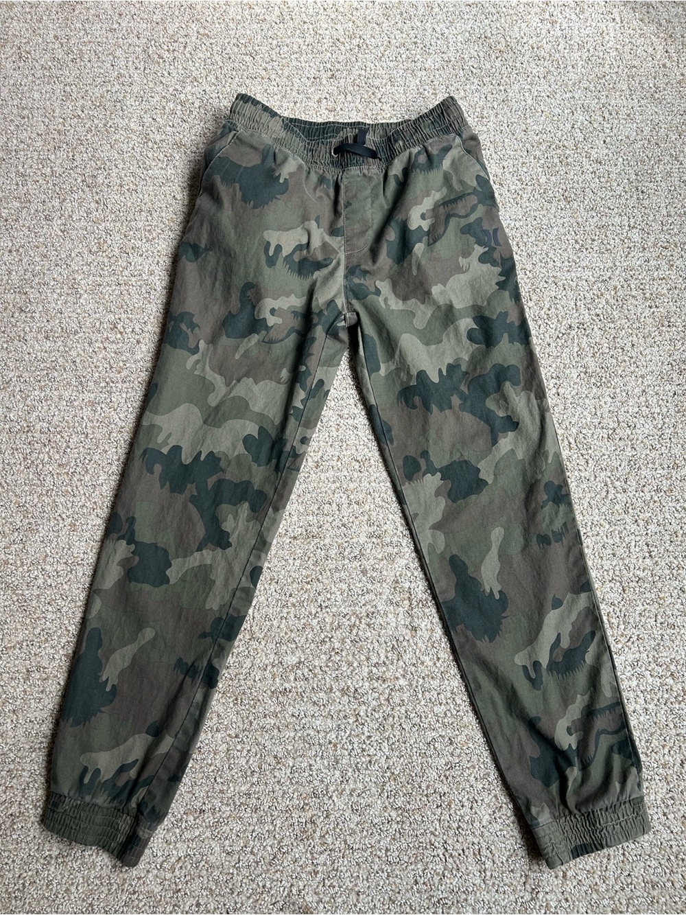 Hurley Boys Green Camo Jogger Khaki Pants